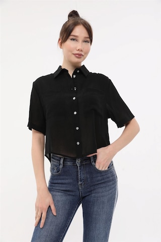 HOME STORE Bluse in Schwarz: Vorderseite