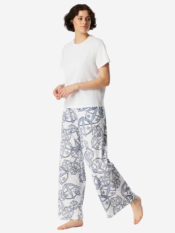 SCHIESSER Pajama pants ' SCHIESSER 150 YEARS ' in White