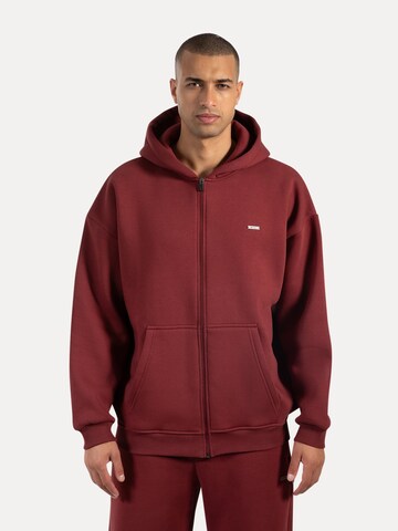 Veste de survêtement Smilodox en rouge : devant