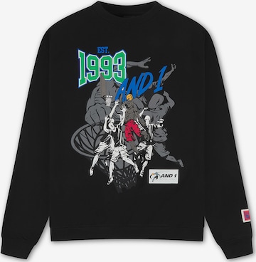 AND1Sweater majica '1993 Dunk' - crna boja: prednji dio