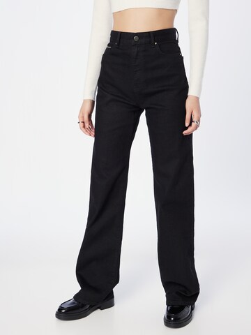 Wide Leg Jean 'MARLENE' BOSS Black en noir : devant