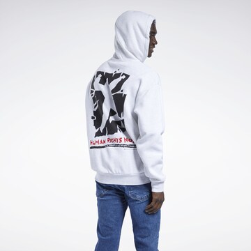 Reebok Sweatshirt 'Human Rights  Now!' in Grey: front