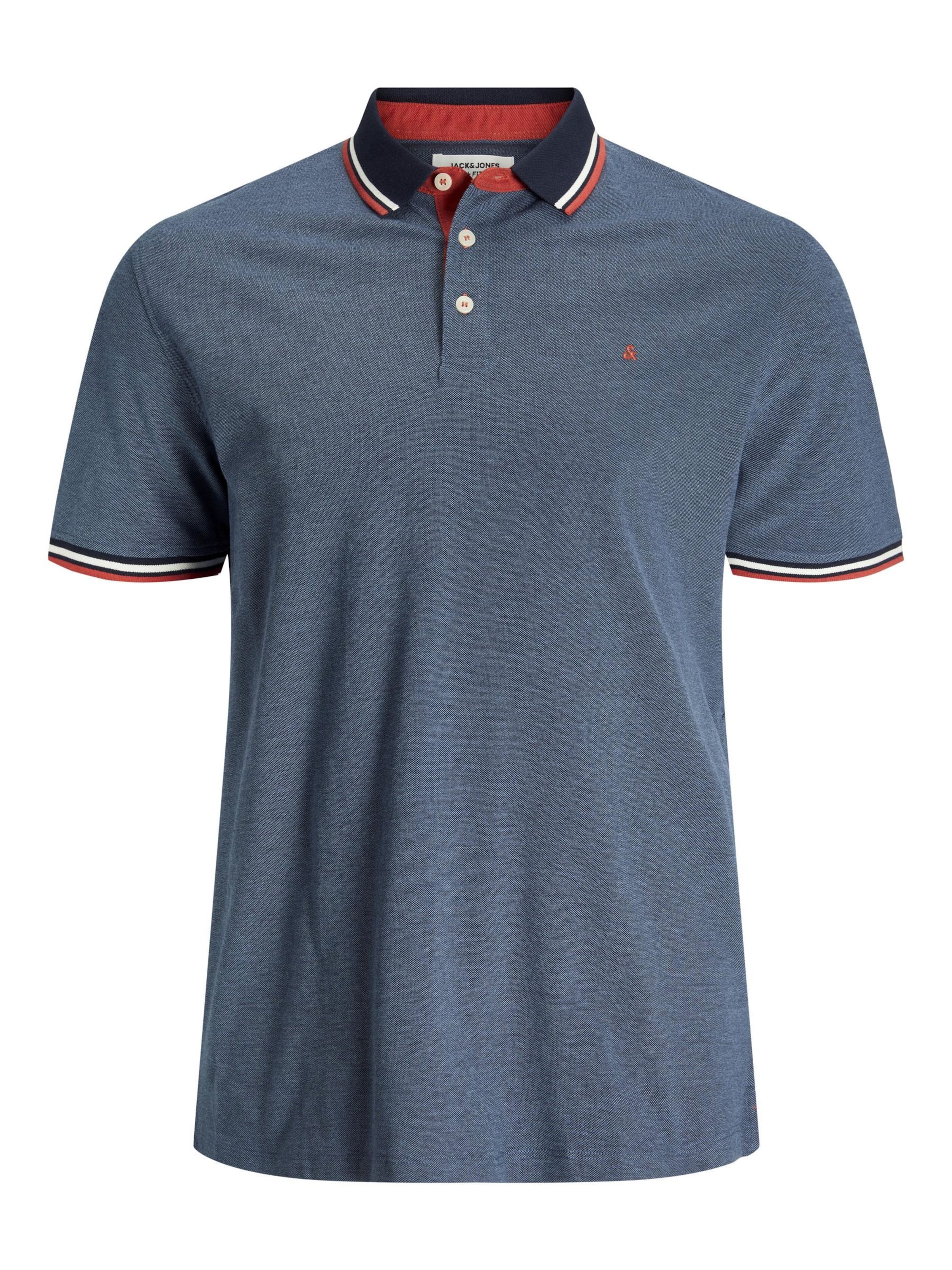 Maglietta 'JJEPAULOS' di Jack & Jones Plus in blu: frontale