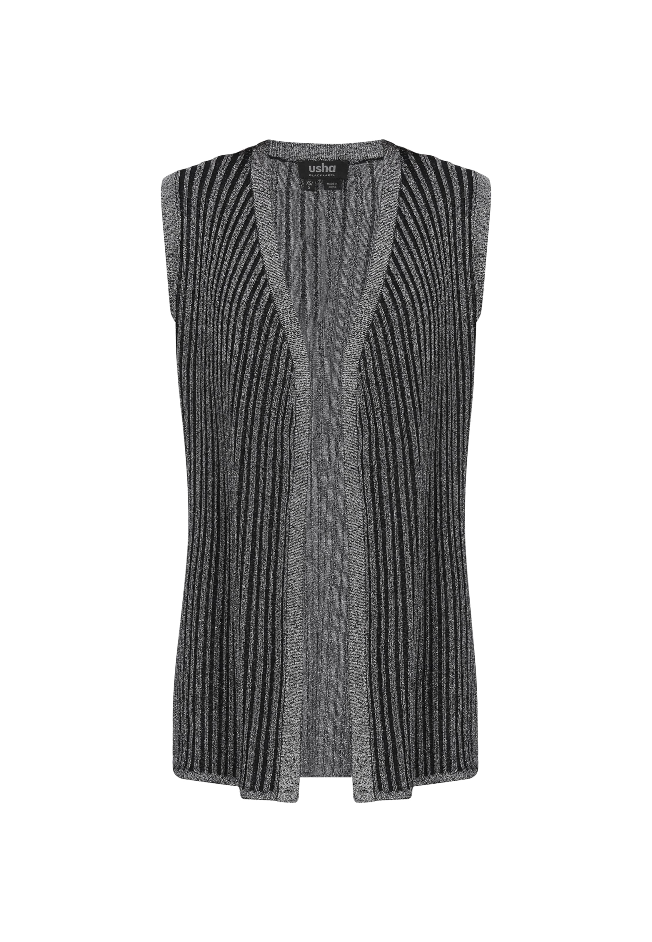 usha BLACK LABEL - Colete de malha em preto: frente