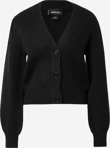 Monki Knit cardigan in Black: front