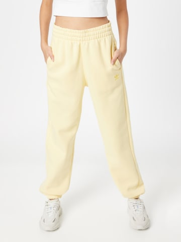 ADIDAS ORIGINALS Tapered Pants 'Essentials Fleece' in Yellow: front