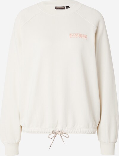 NAPAPIJRI Sweatshirt 'B-BOYD' in hellbraun / pastellorange / weiß, Produktansicht