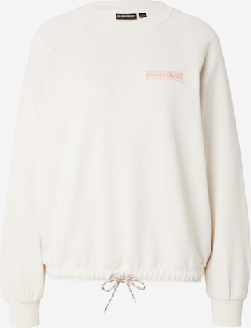 NAPAPIJRI Sweatshirt 'B-BOYD' in Weiß: predná strana