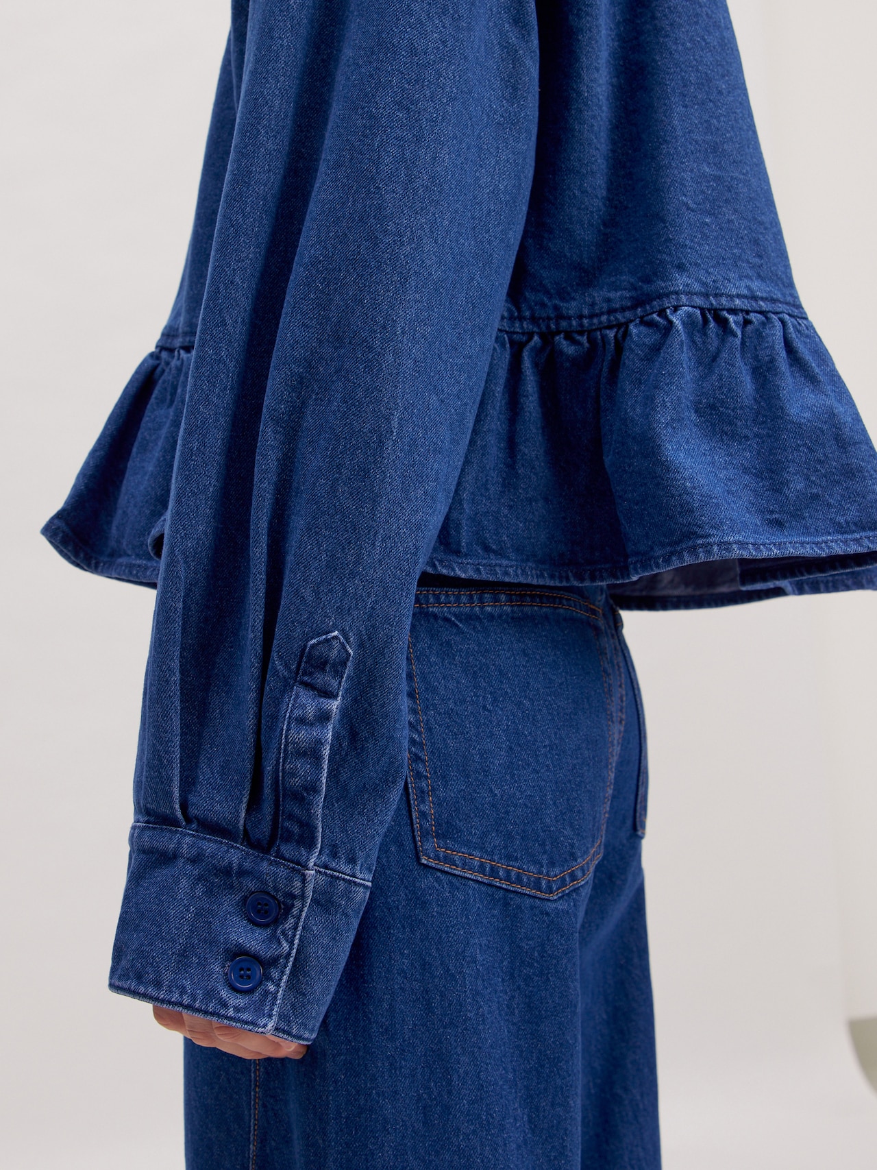 EDITED Chemisier 'Bibi' bleu denim