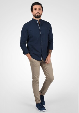 !Solid Slim Fit Hemd in Blau