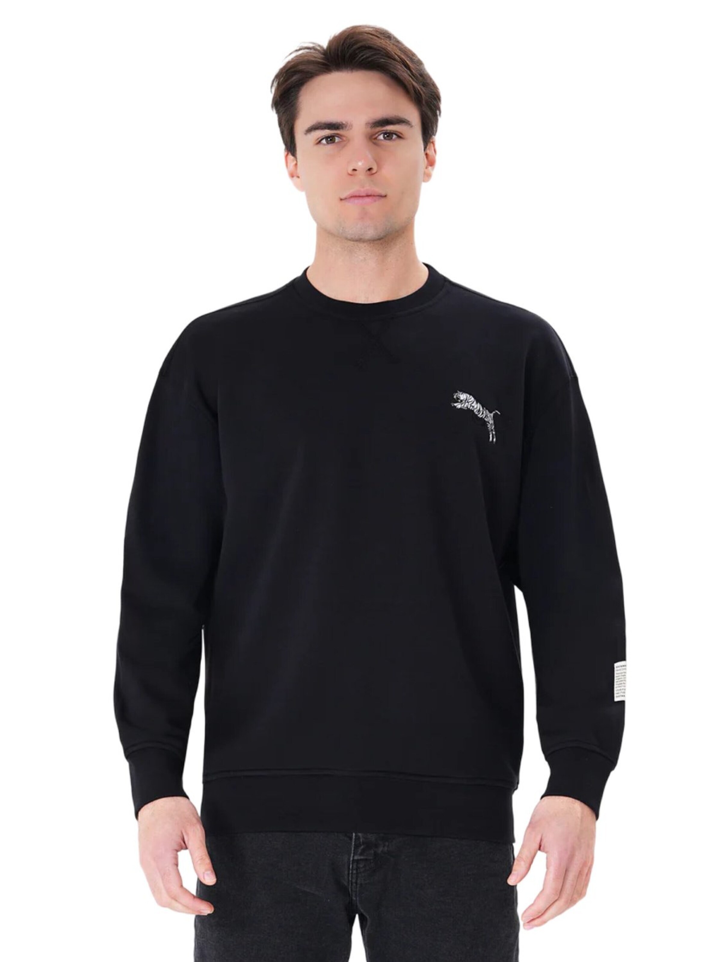 UNIQVIBE Sweatshirt in Zwart: voorkant