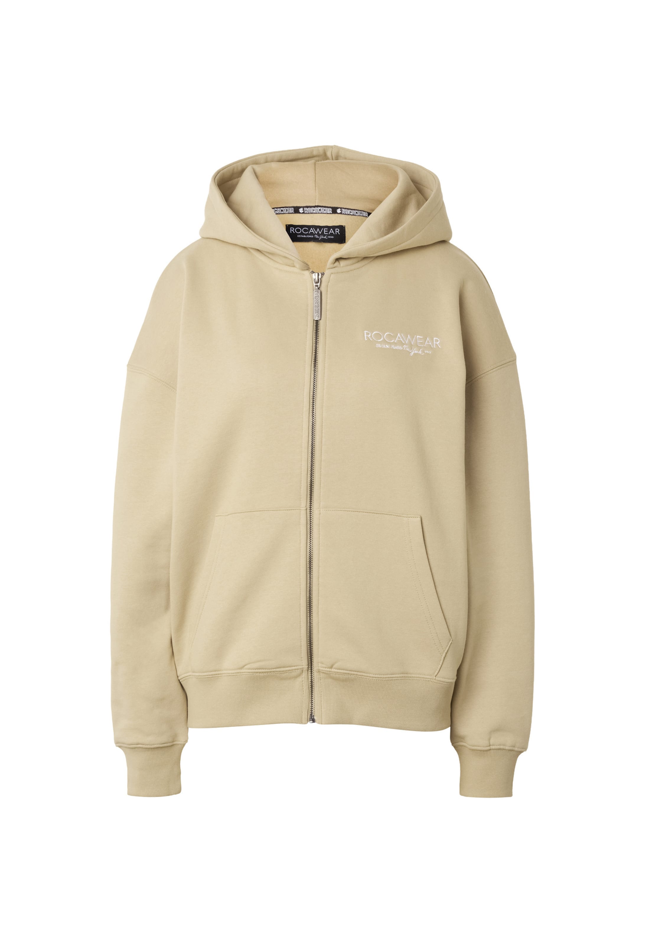 ROCAWEAR Sweatvest in Geel: voorkant