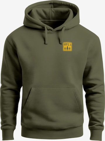 Neverless Sweatshirt 'Think Outside' in Grün: Vorderseite