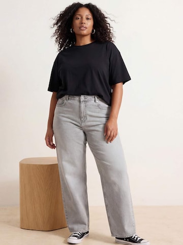 Trendyol Curve Wide leg Τζιν σε γκρι: μπροστά