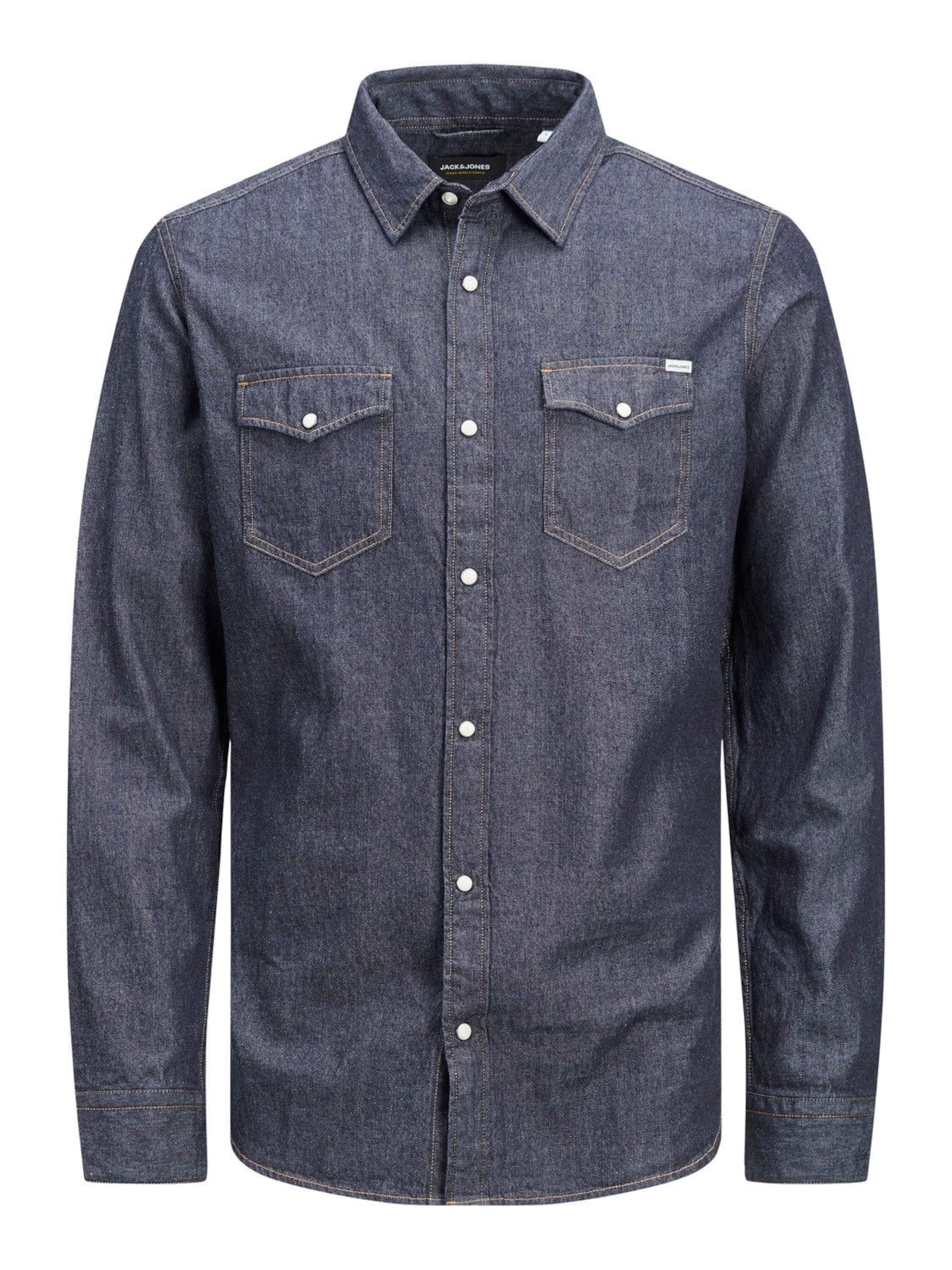 Jacks & Jones Overhemd in L in de kleur Blauw, Productweergave
