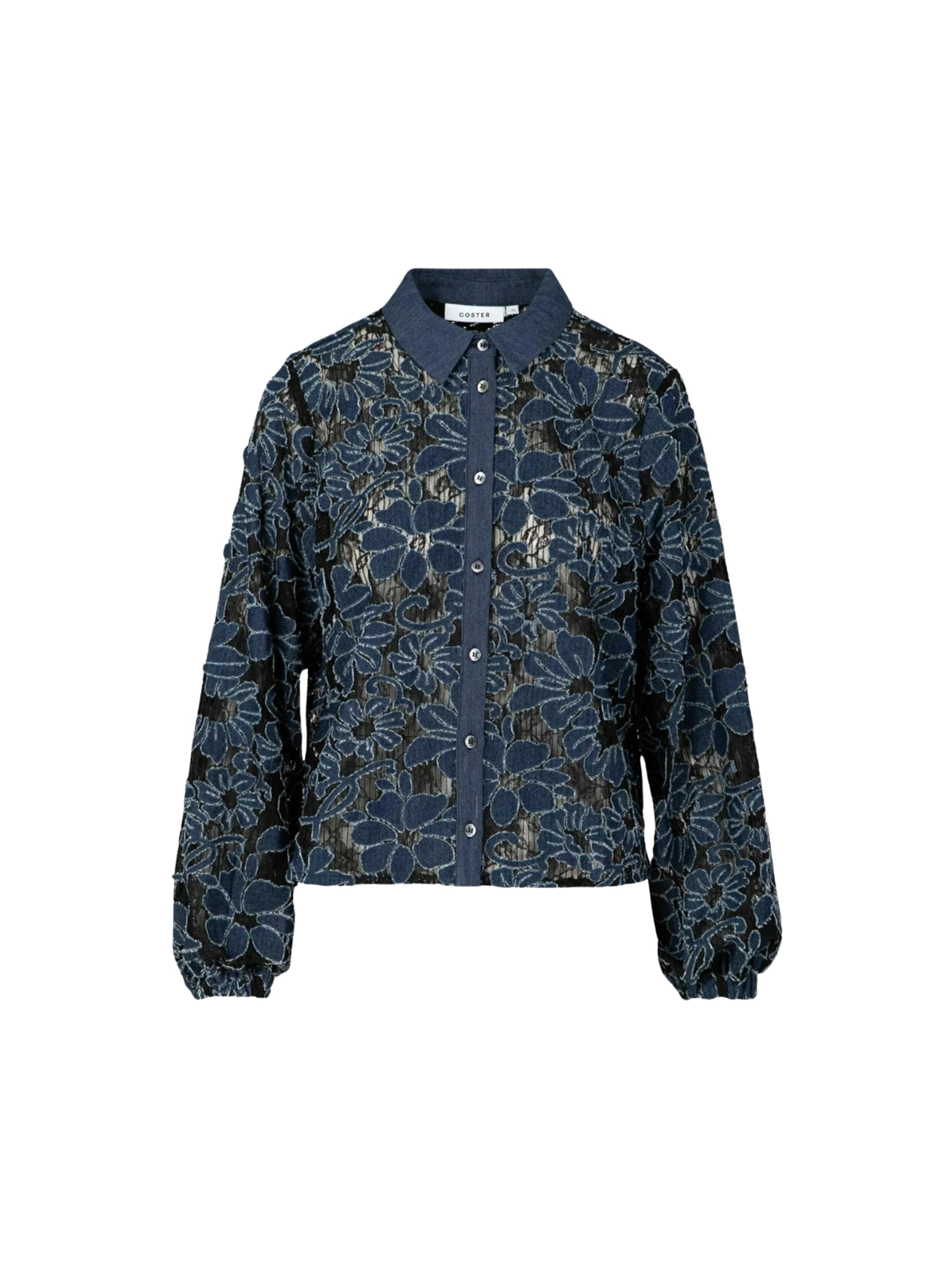 Coster Copenhagen - Camiseta ' Flower ' en azul: frente