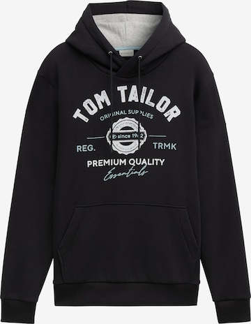 melns TOM TAILOR Sportisks džemperis: no priekšpuses