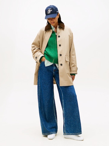 Manteau mi-saison TOMMY HILFIGER en beige : devant