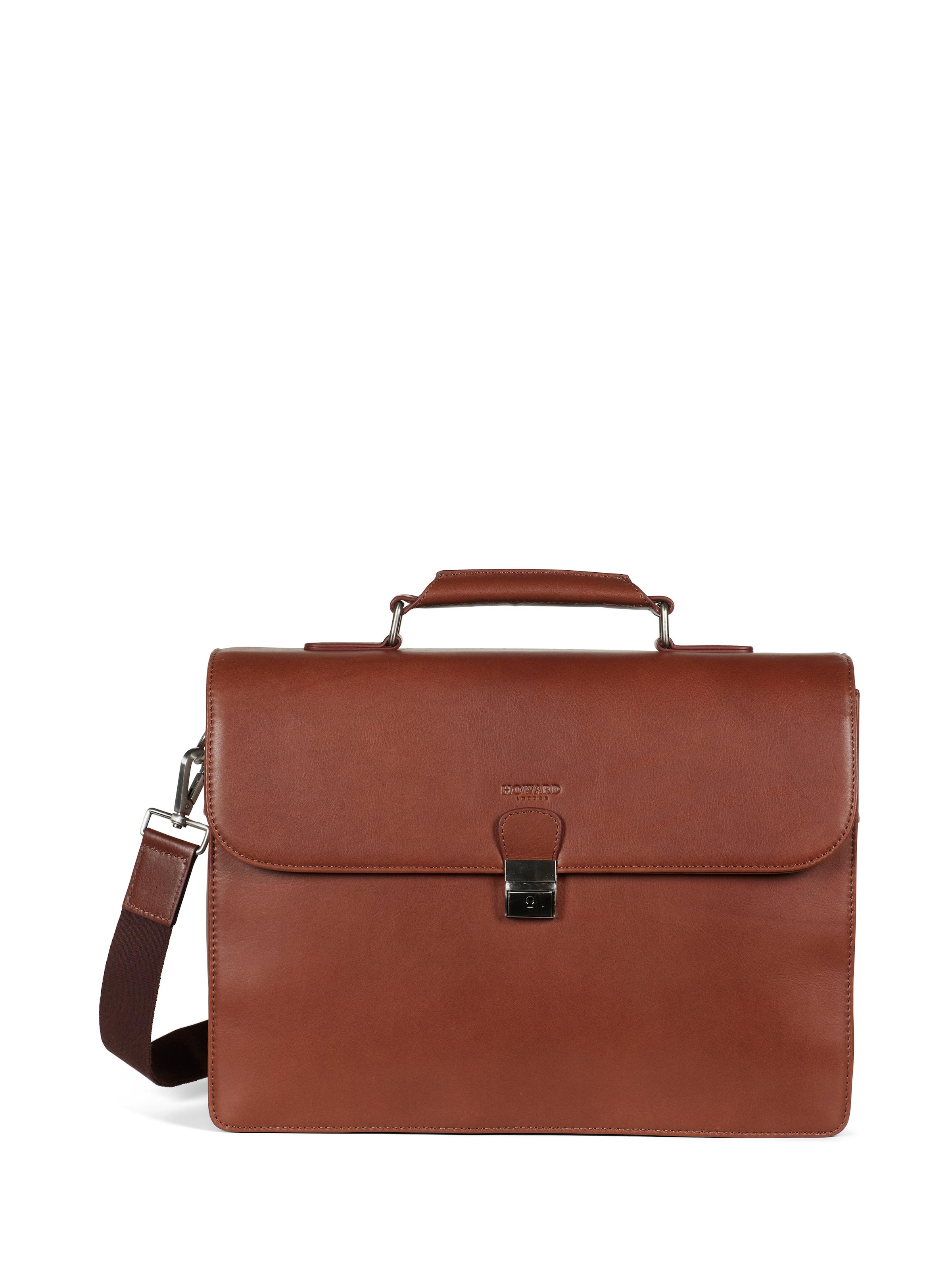 Valigetta ventiquattrore 'Briefcase Bag Eric Brown' di Howard London in marrone: frontale