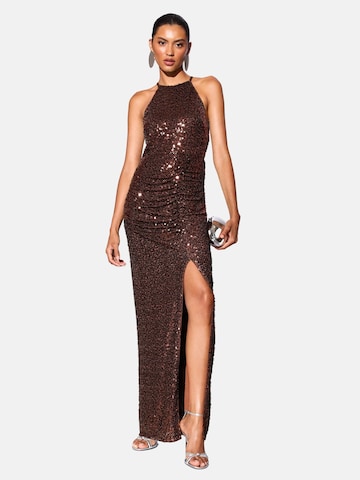 Lipsy - Vestido de noche en bronce: frente