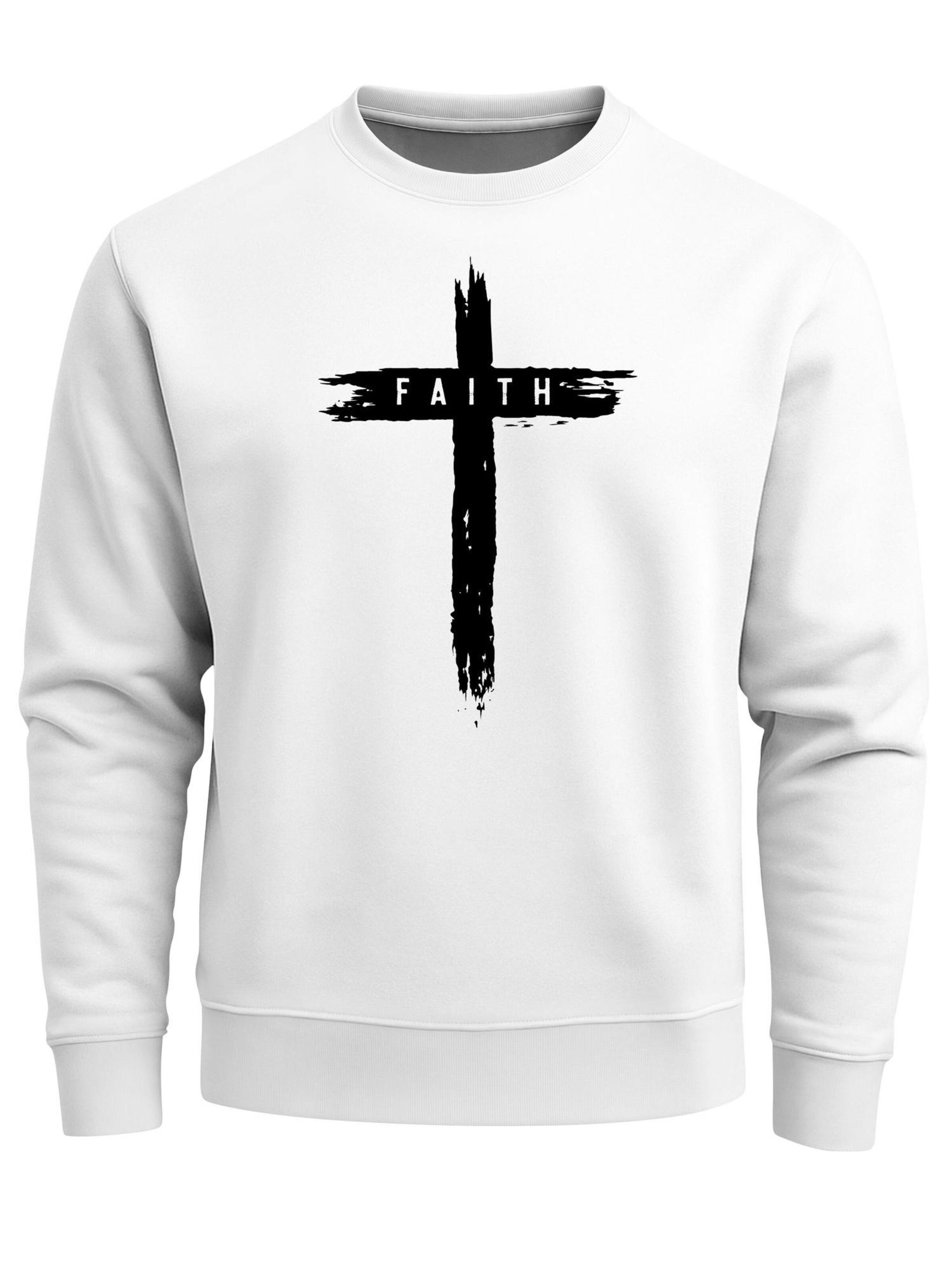 Neverless Sweatshirt 'Faith' in White: front