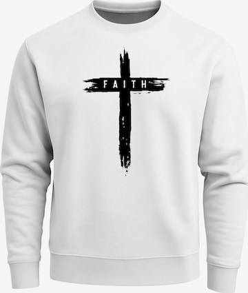 Neverless Sweatshirt 'Faith' in White: front