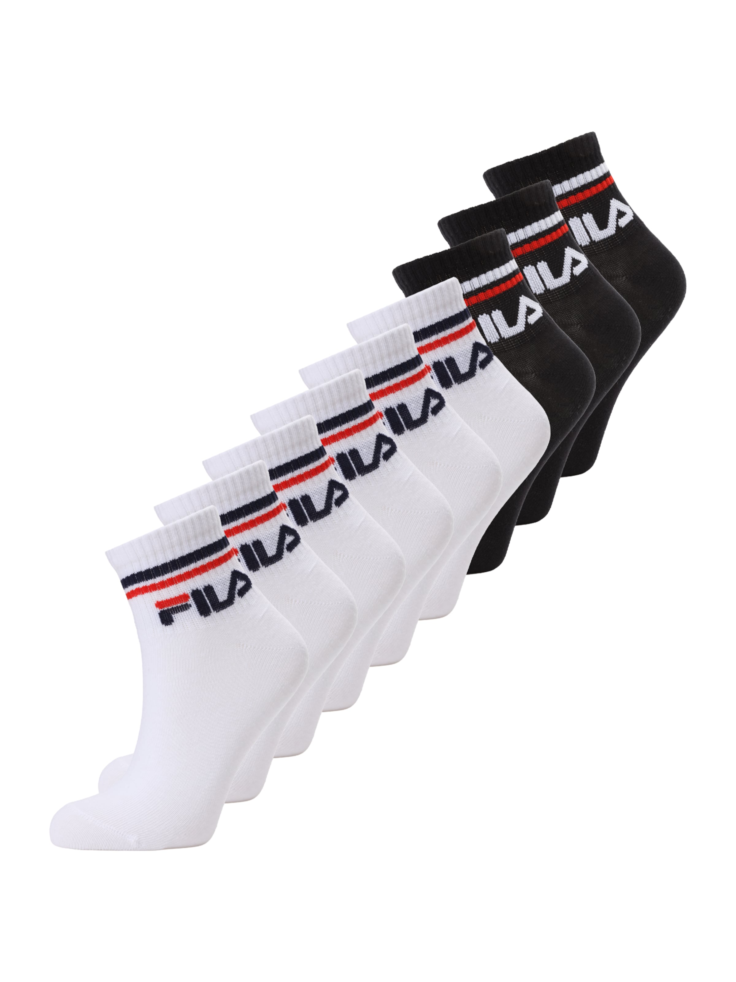 FILA Sokken 'QUARTER' in Zwart: voorkant