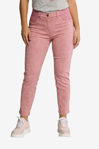 Ulla Popken Regular Jeans 'Sarah' in Roze: voorkant