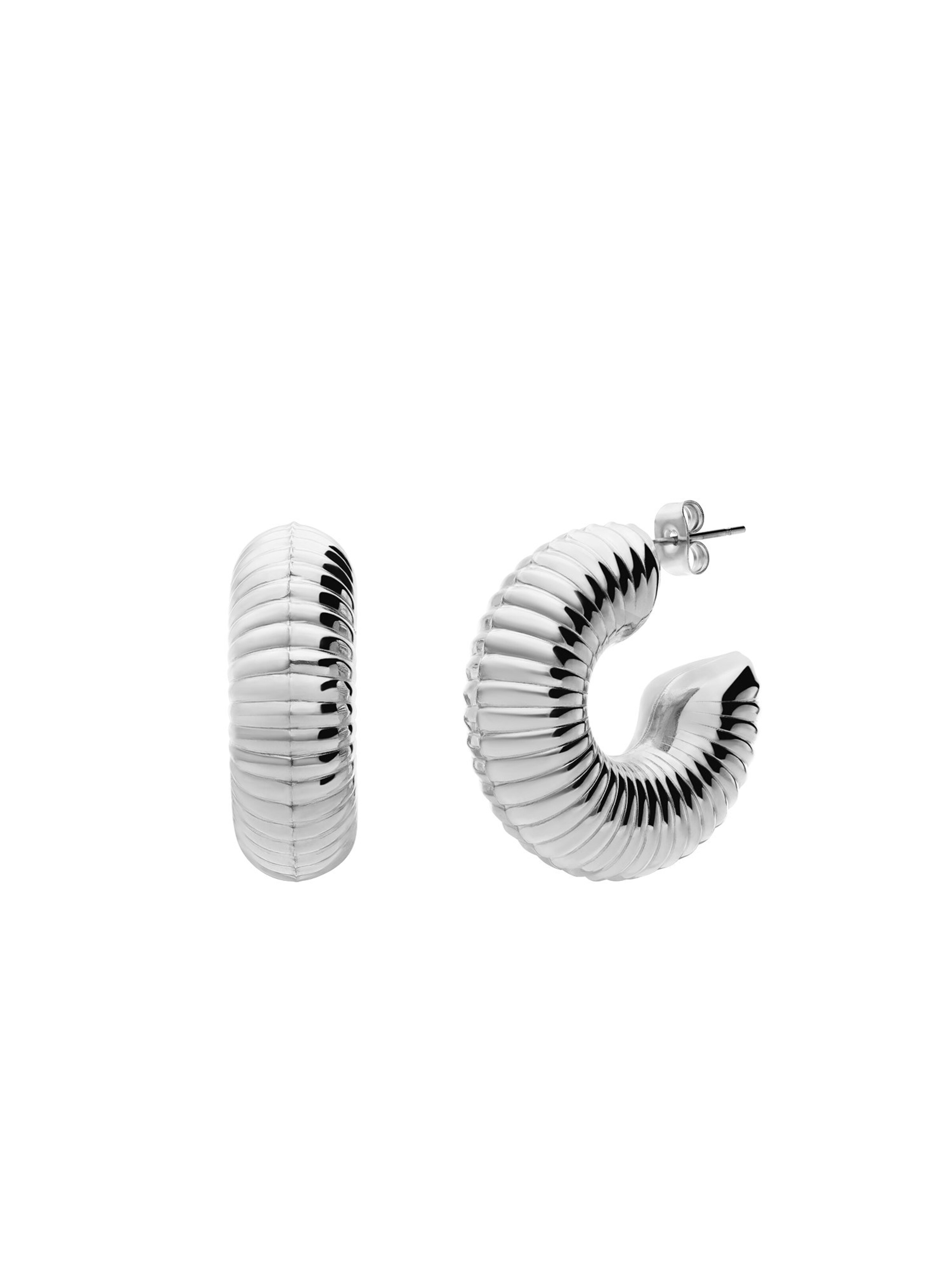 Lucardi Oorbellen 'Statement' in Zilver: voorkant