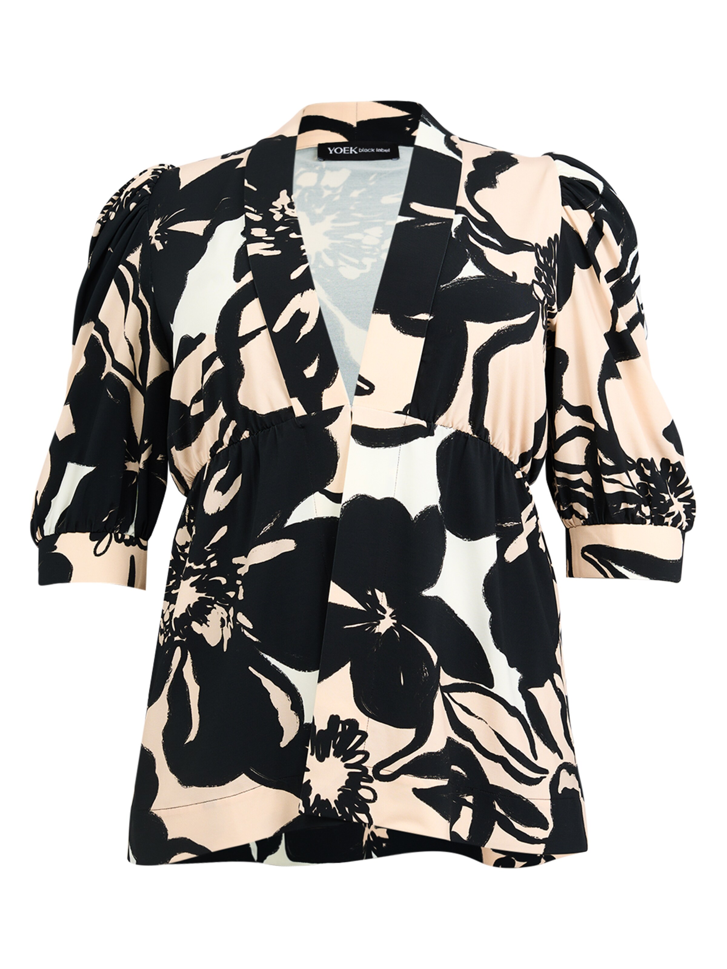 YOEK Veste mi-saison en écru / noir, Vue avec produit