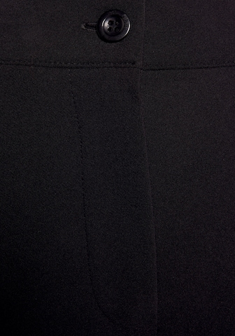 LASCANA regular Παντελόνι με τσάκιση σε μαύρο