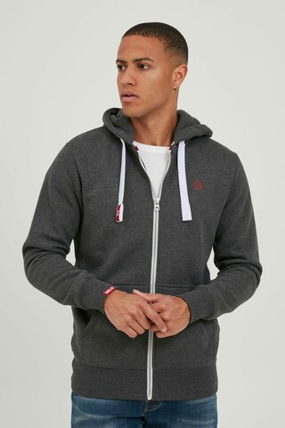 !Solid Zip-Up Hoodie 'Benn' in Grey: front