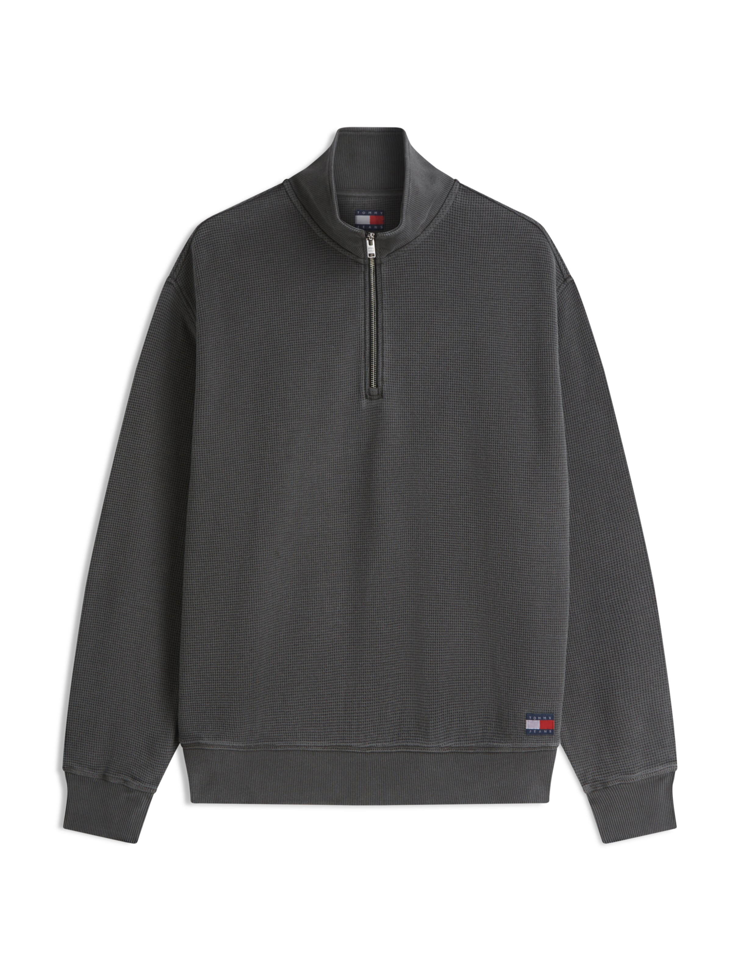 Tommy JeansSweater majica - crna boja: prednji dio