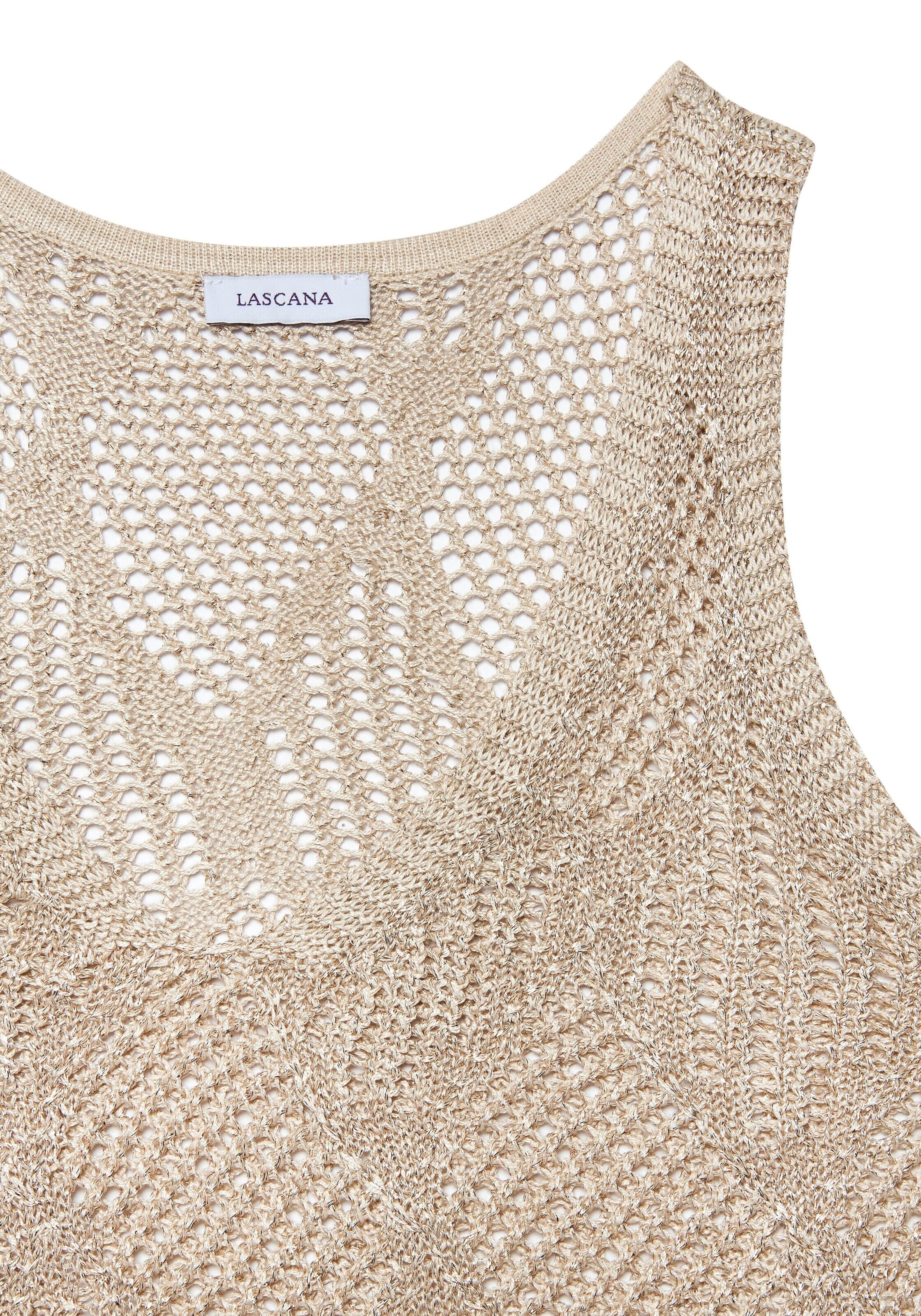 LASCANA Вязаный топ в Бежевый