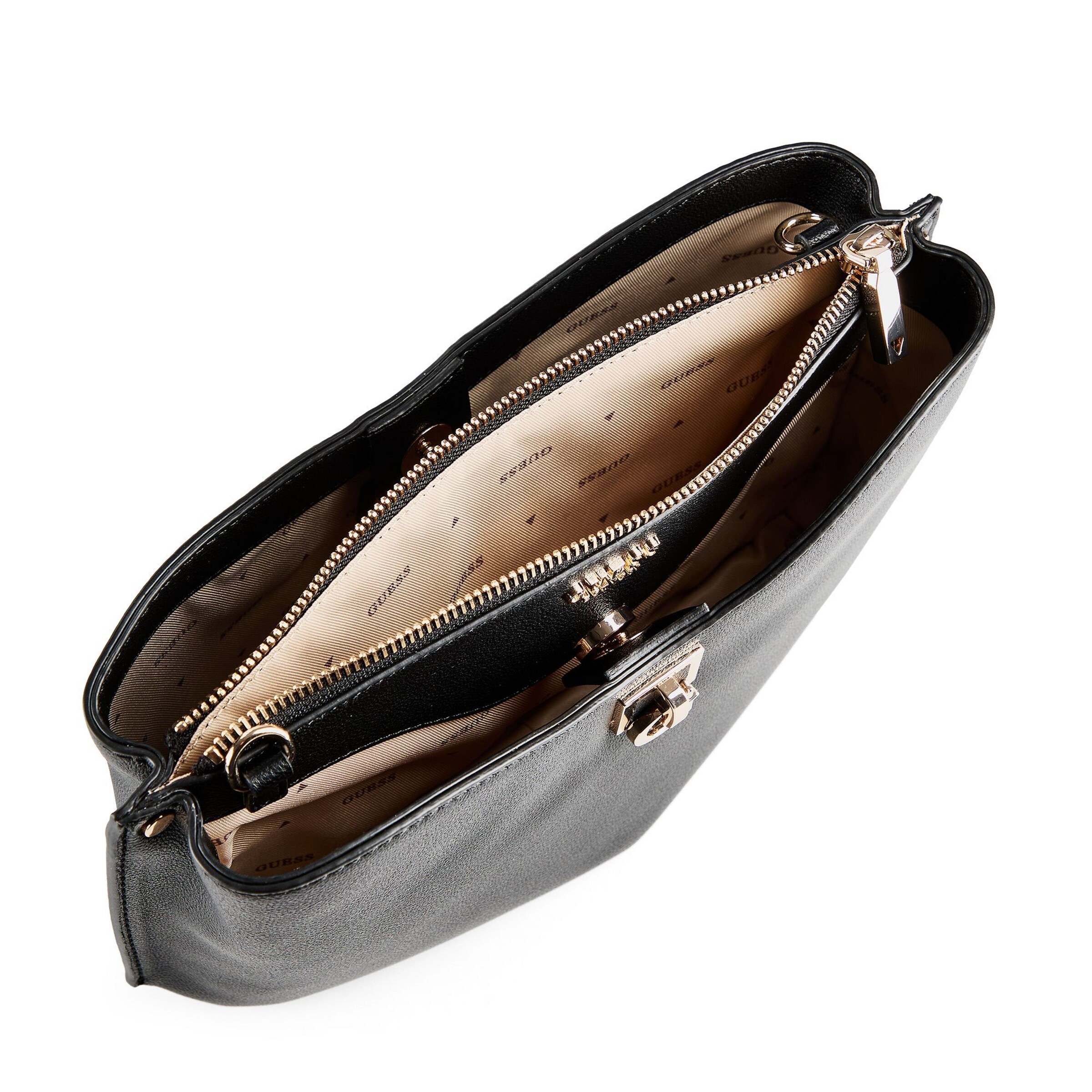 GUESS Schultertasche 'Bianca' in Schwarz
