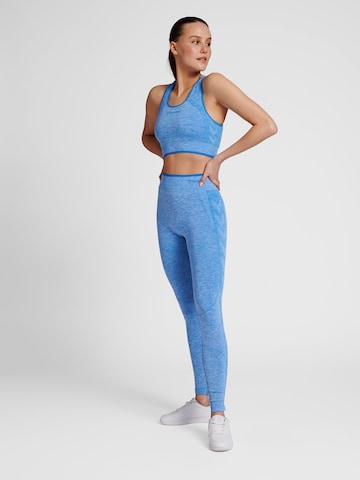 Hummel Skinny Sporthose in Blau