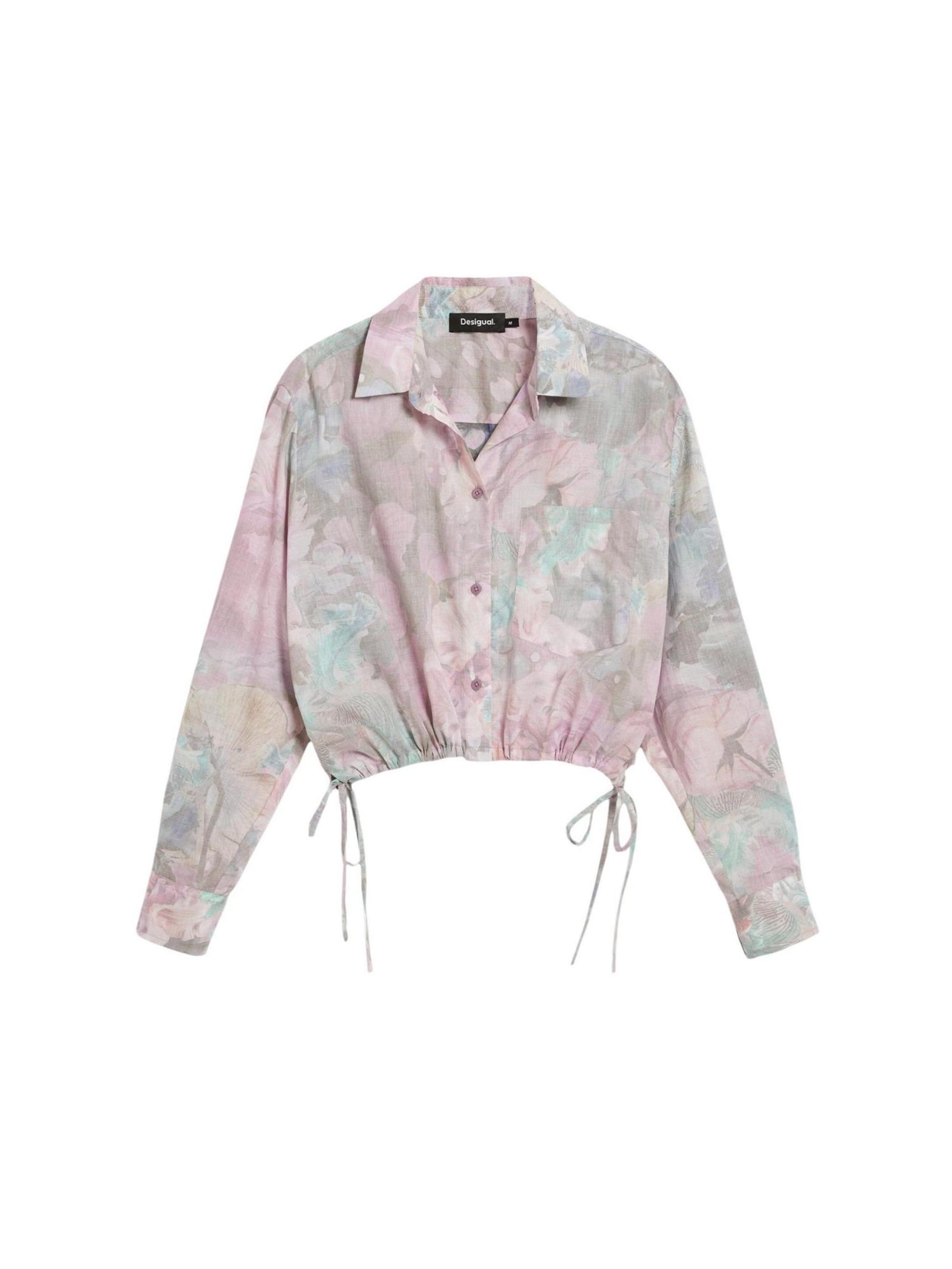 Desigual - Blusa 'CAM FLOWERS LACRO 26SWCW25' en rosa: frente