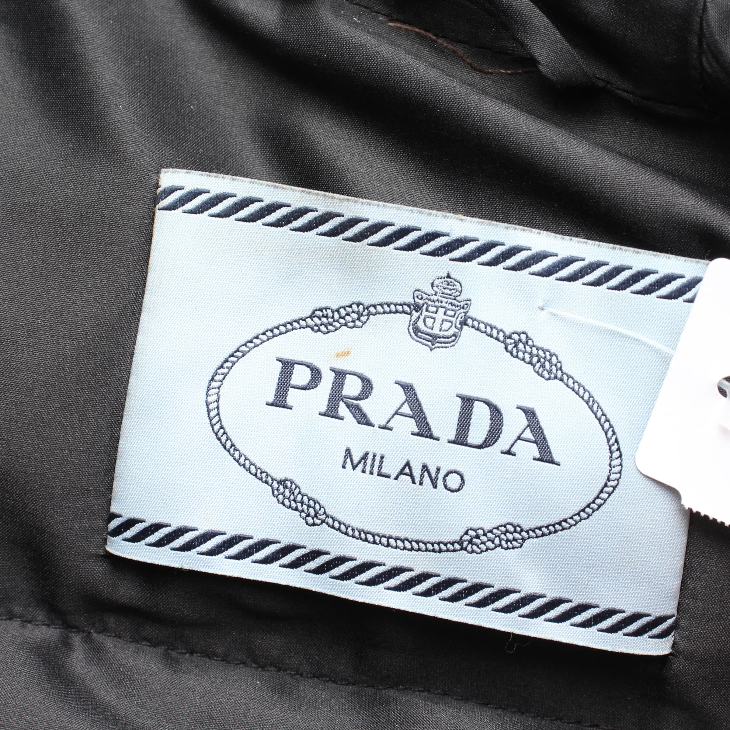 PRADA Jacket & Coat in M in Grey