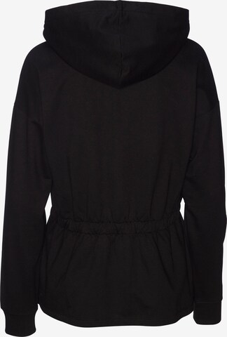 LASCANA Zip-Up Hoodie in Black