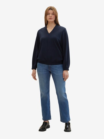 Sweat-shirt Tom Tailor Women + en bleu