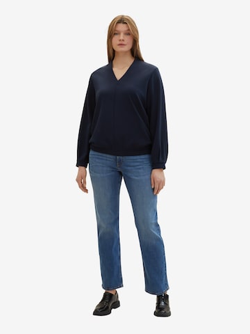 Tom Tailor Women + Sweatshirt in Blue