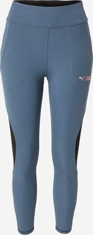 PUMA Skinny Sportbroek in Grijs: voorkant