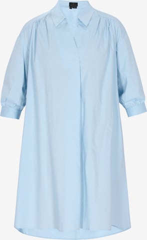 DreiMaster Klassik Košilové šaty – modrá: přední strana