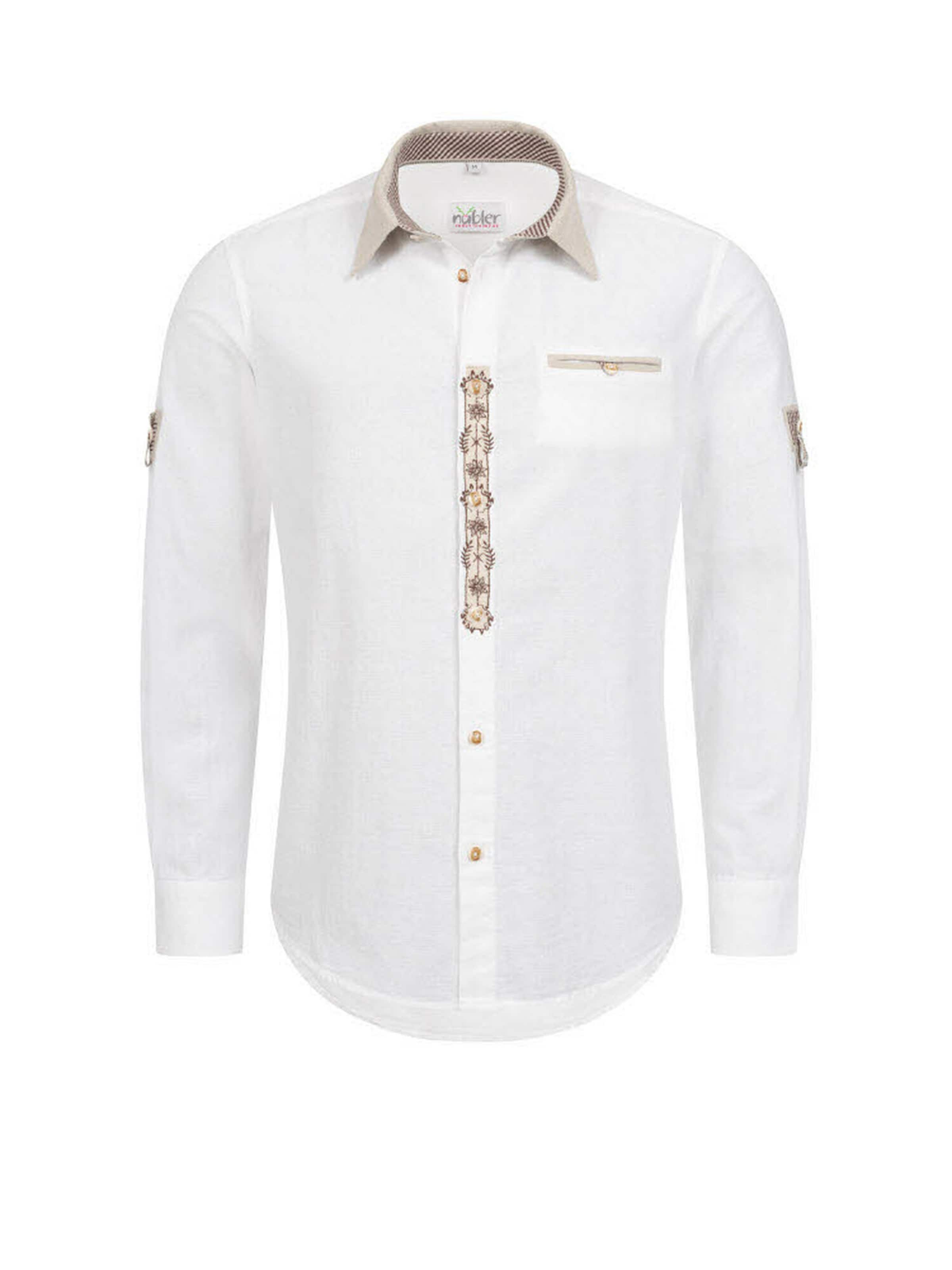 Trachtenhof Nübler Traditional Button Up Shirt 'Trachtenhemd Mirko' in White, Item view