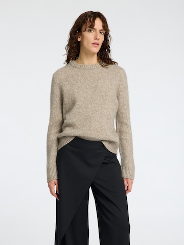 SELECTED FEMME Pullover i beige: forside