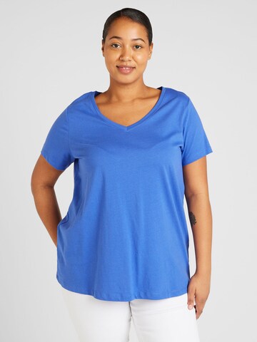 ONLY Carmakoma Shirt 'BONNIE' in Blauw: voorkant