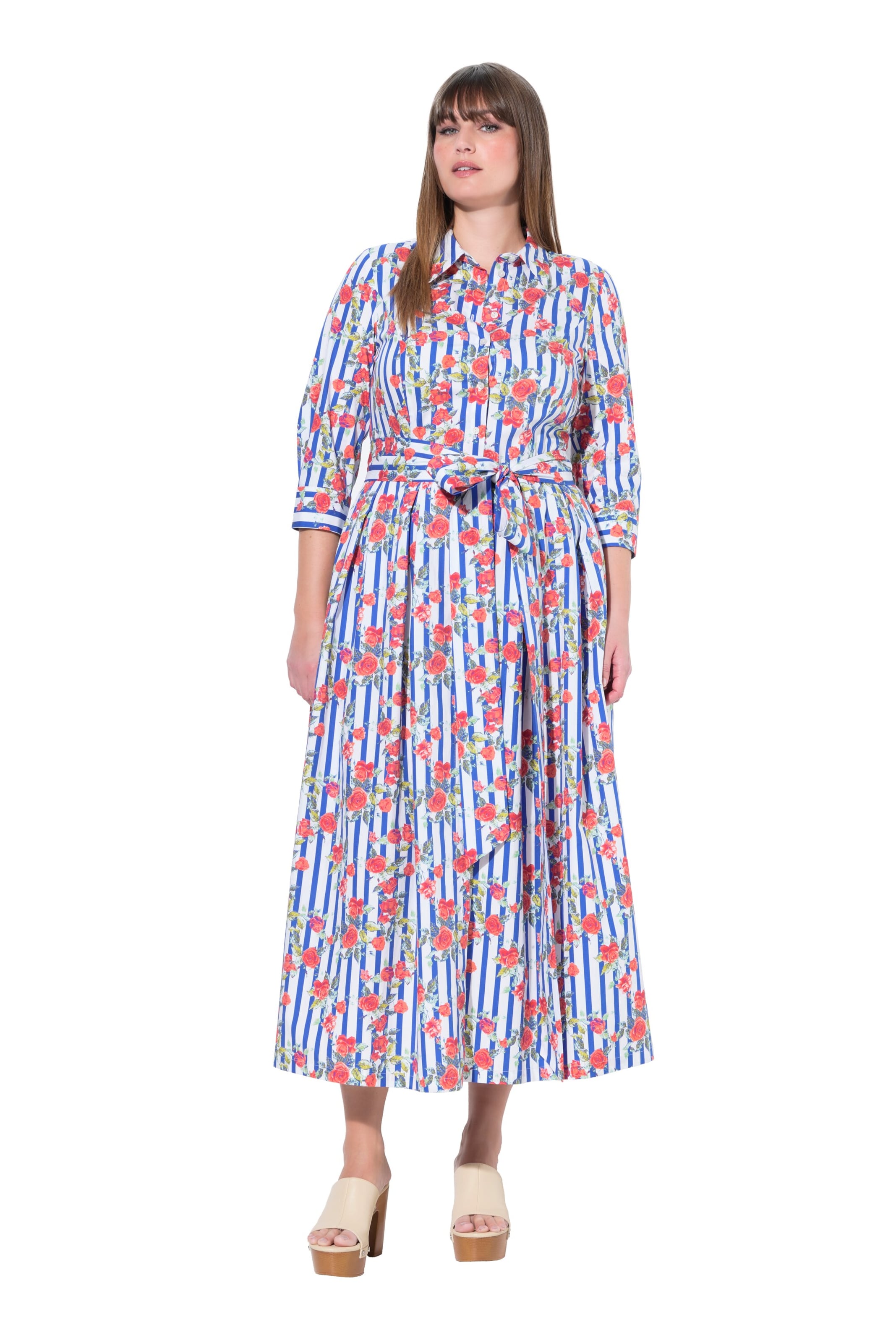 Ulla Popken Shirt dress in Blue: front
