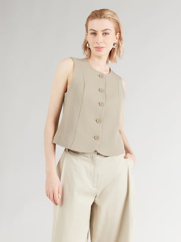 PIECES Suit Vest 'PCKAMIL' in Green: front