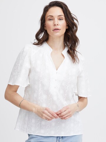 Camicia da donna 'Willa' di PULZ Jeans in bianco: frontale