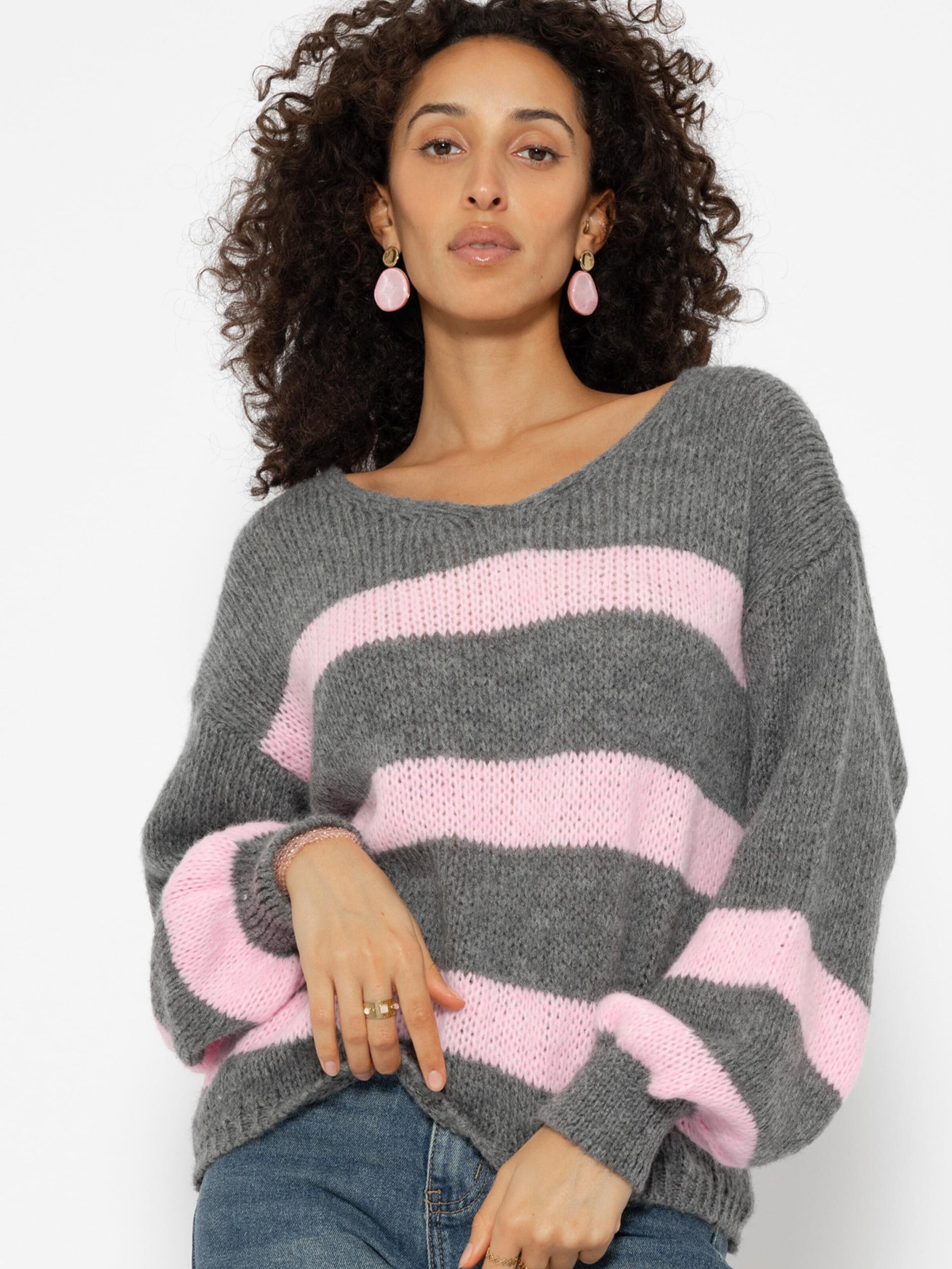 SASSYCLASSY Oversized Sweater in Grey: front